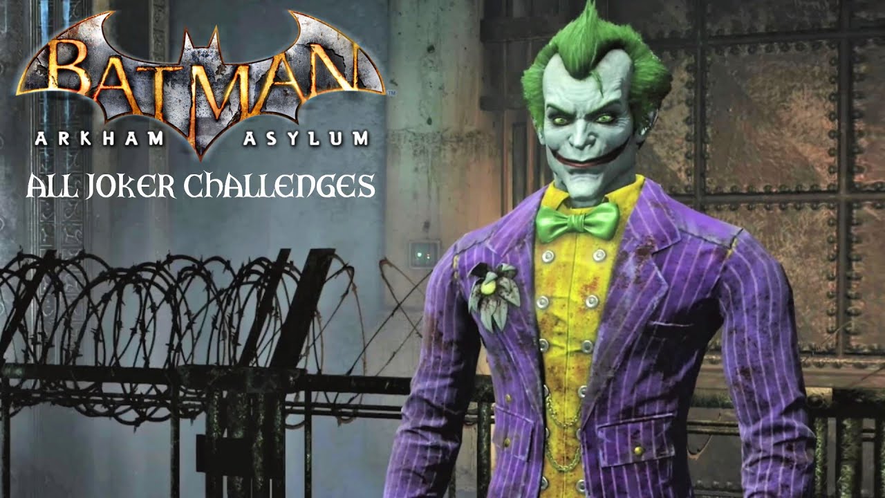 Batman Return to Arkham Asylum - All Joker Challenges (4K 60FPS)