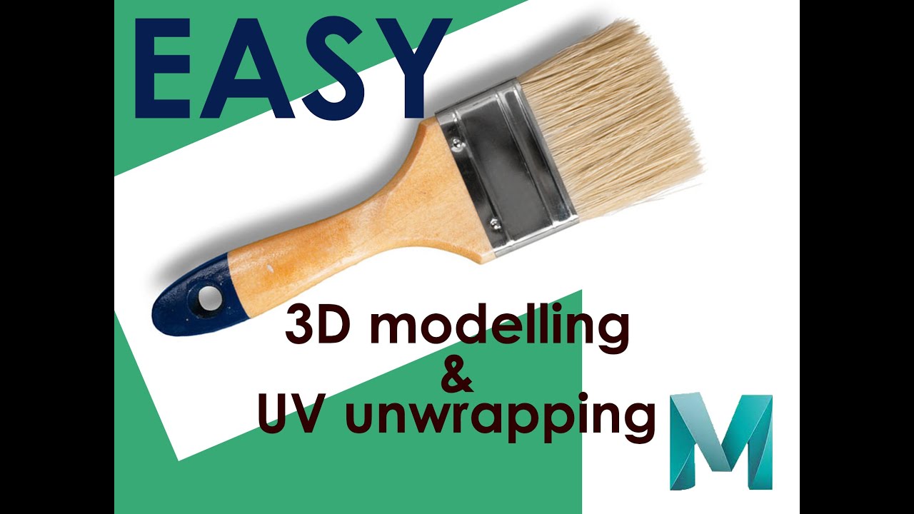 Easiest way for Modelling and UV unwrapping of Paint brush in Maya