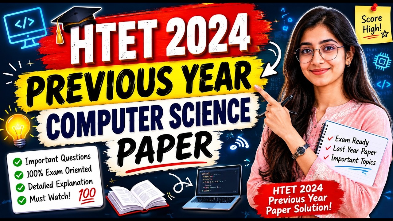 HTET 2024 Computer Science PYQ Solution | All CS Questions Explained | HTET PGT Computer Science