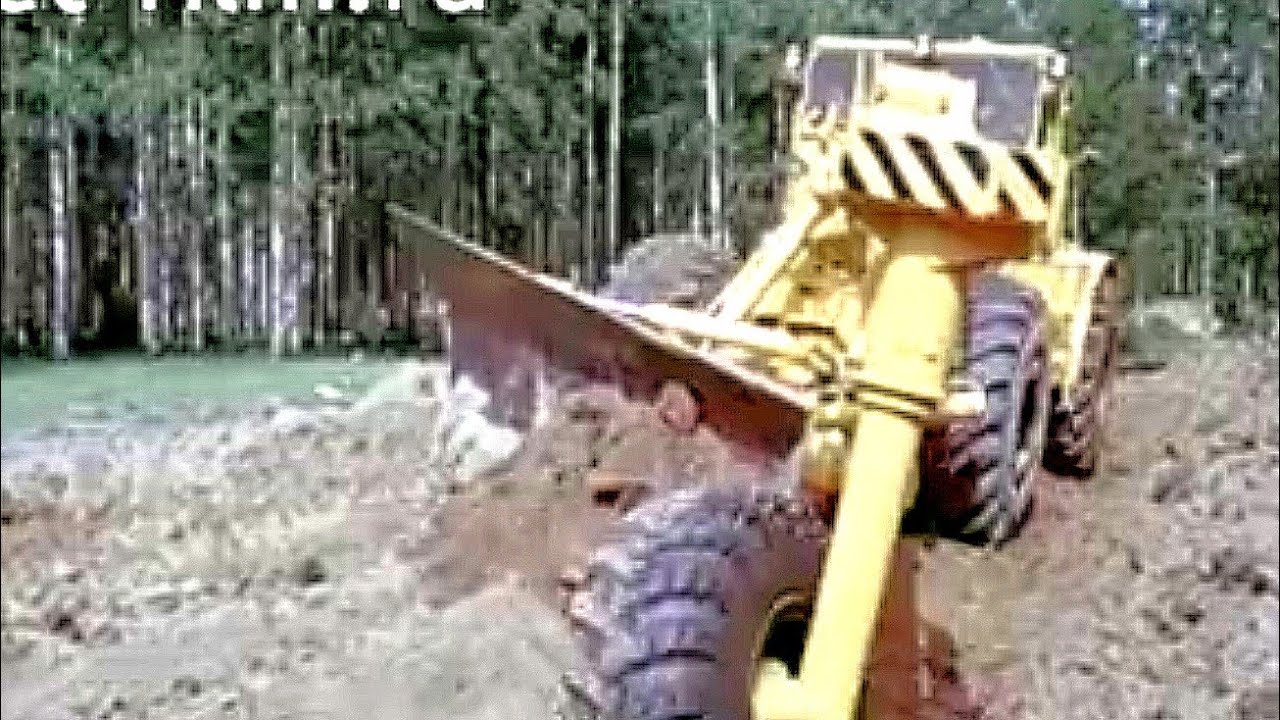 Строительство&nbsp;лесовозных&nbsp;дорог , трактор кировец и Т-130. &nbsp;(1984)