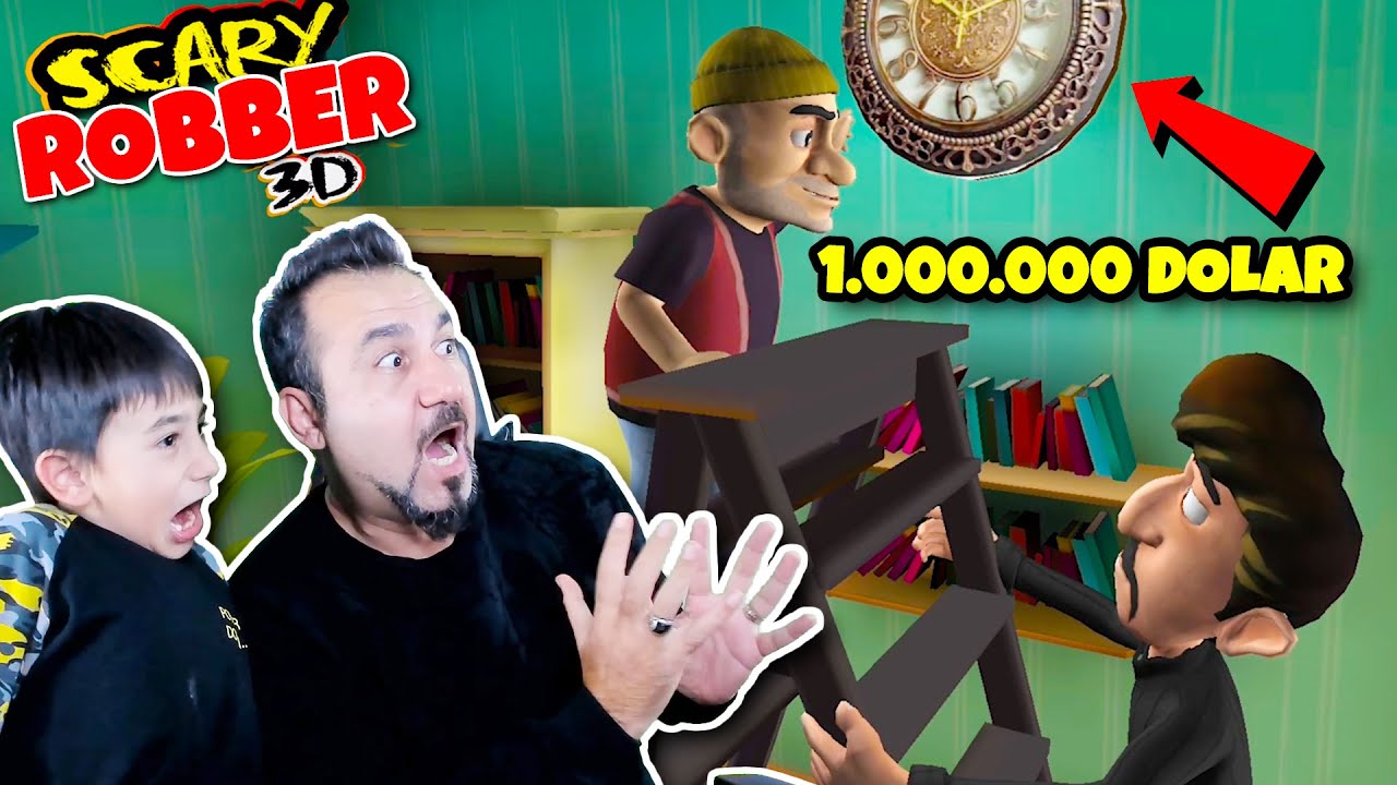 HIRSIZ KUZENLERE SÜRPRİZ PASTA YAPTIK! 1 MİLYON DOLARLIK SAAT! | SCARY ROBBER OYNUYORUZ!