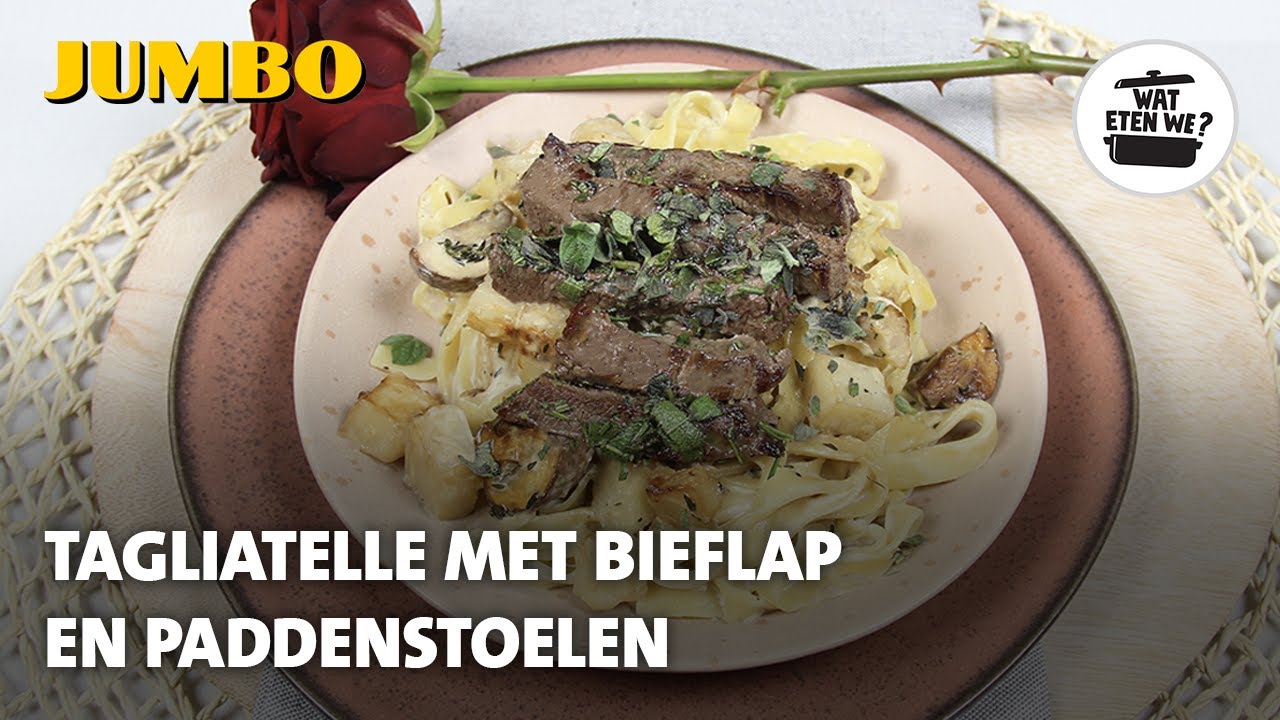 Wat eten we? Tagliatelle met bieflap en paddenstoelen