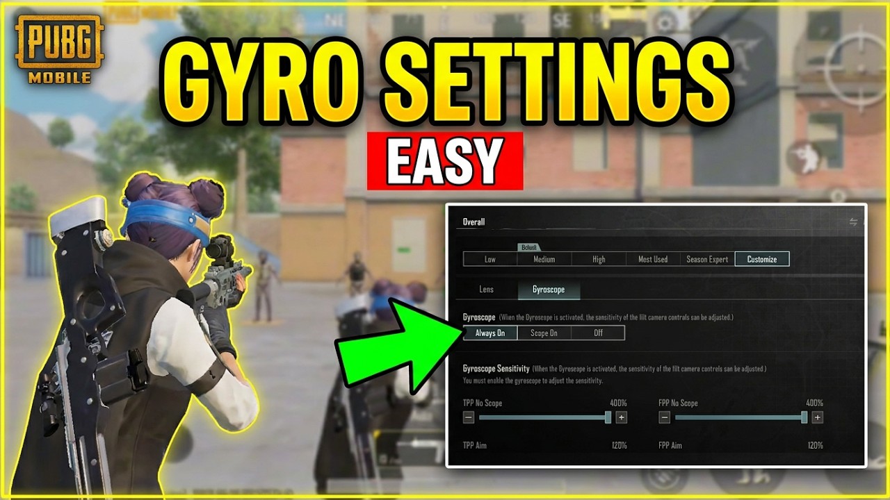 របៀបបឹទបើក Gyroscope | How to open/close Gyroscope | PUBG mobile