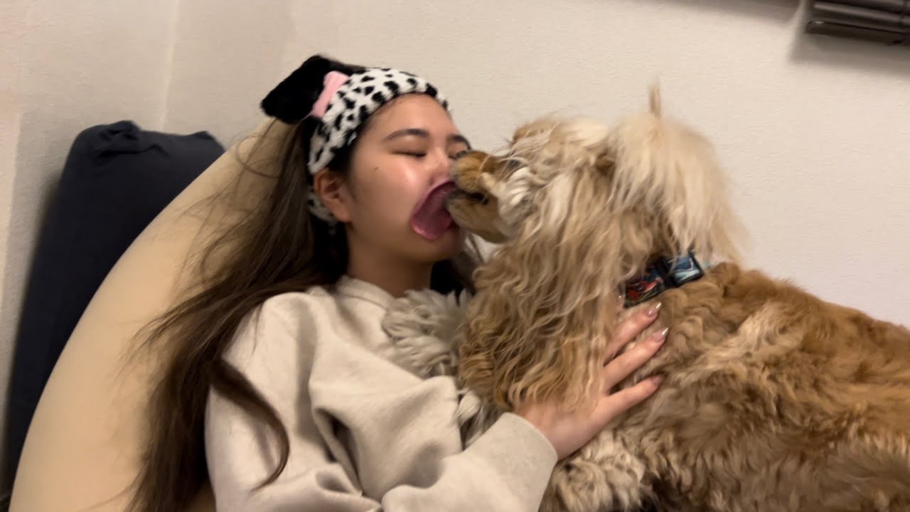 【ペロペロ】遠距離恋愛してるギャルに1年半ぶりに会った犬がこちら