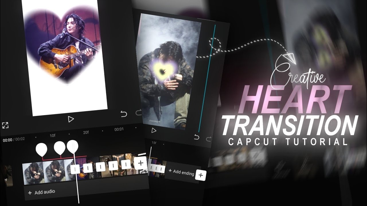 Different types of Creative Heart Transition Tutorial || Capcut
