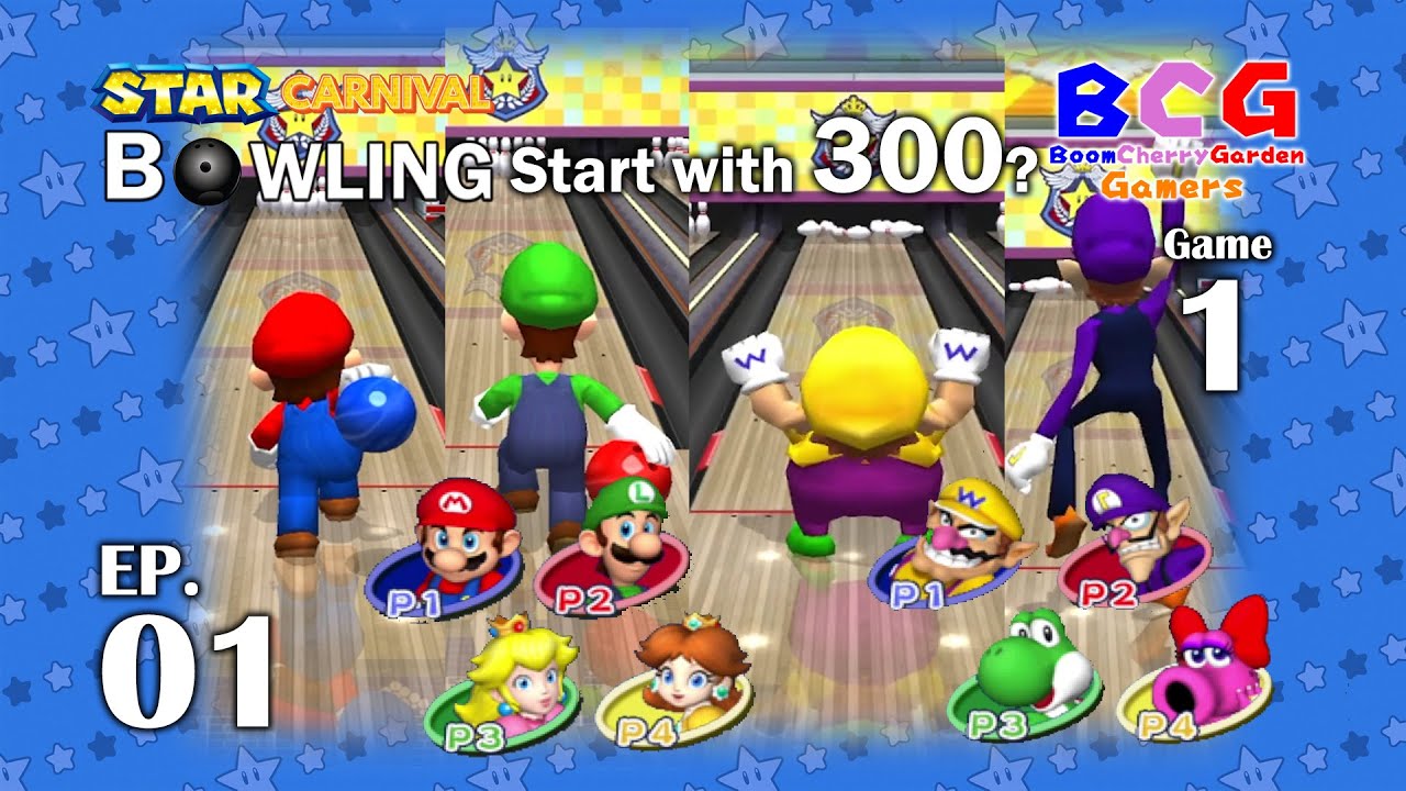 Mario Star Carnival Bowling EP 01 - 4-Player Captain Team Round 01 Game 1,2