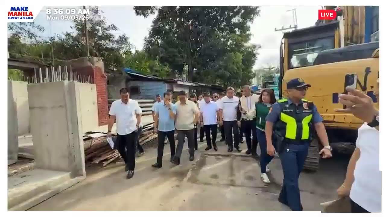 LIVE: Yorme Isko Moreno and MMDA Chairman Arty. Artes inspect Manila City Hall drainage improvements