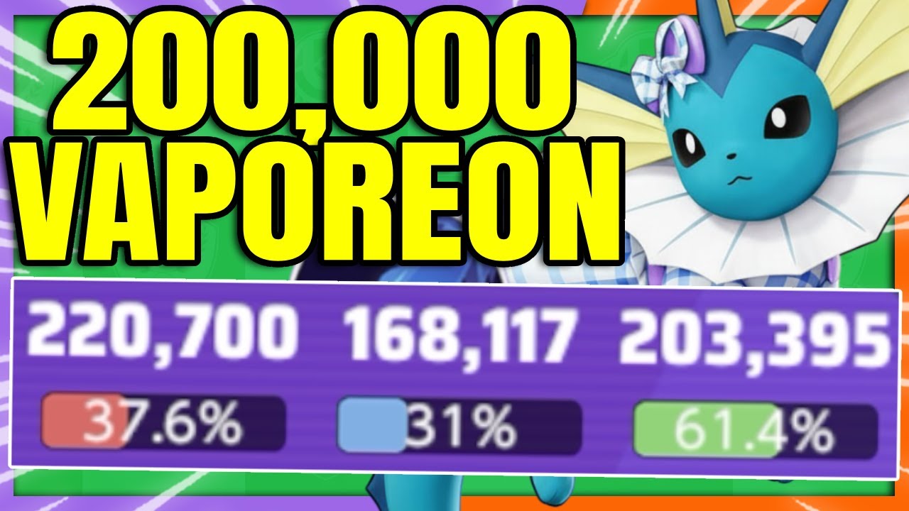 DOUBLE 200,000+ VAPOREON is a GOD TIER Pokemon | Pokemon Unite