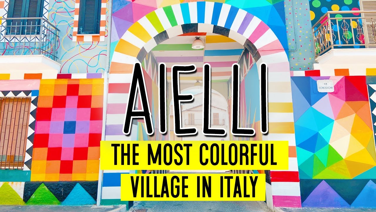 Exploring the most colorful Italian village | Aielli Murales (Abruzzo) 😎