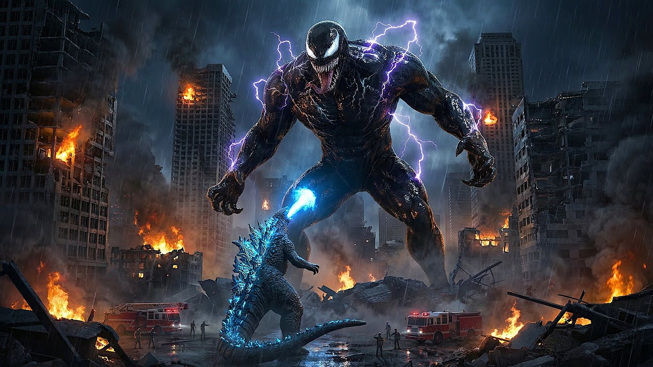 VENOM EVOLVES INTO A KAIJU! 😱 Venom Team vs  Godzilla Full Fight