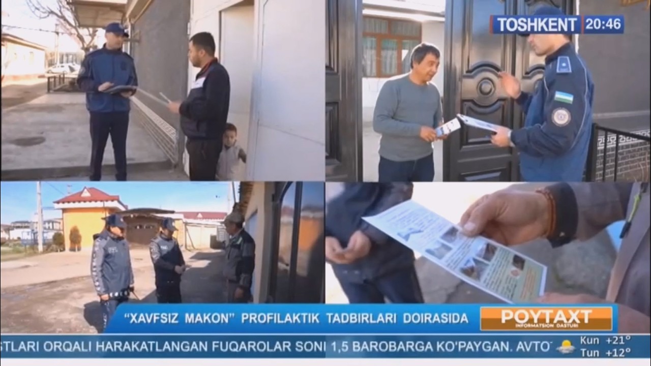 “Xavfsiz makon“ profilaktik tadbirlari doirasida