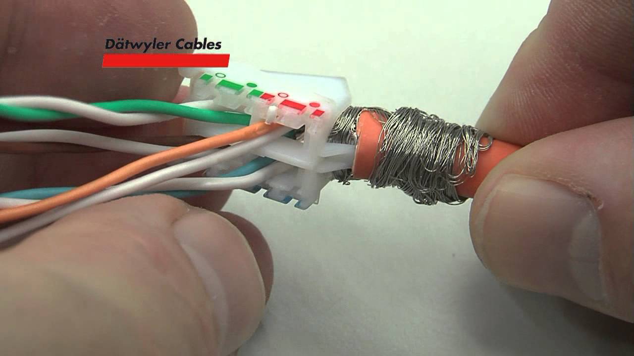 Instrukcja zaciskania modułu keystone 6A DATWYLER MS-K