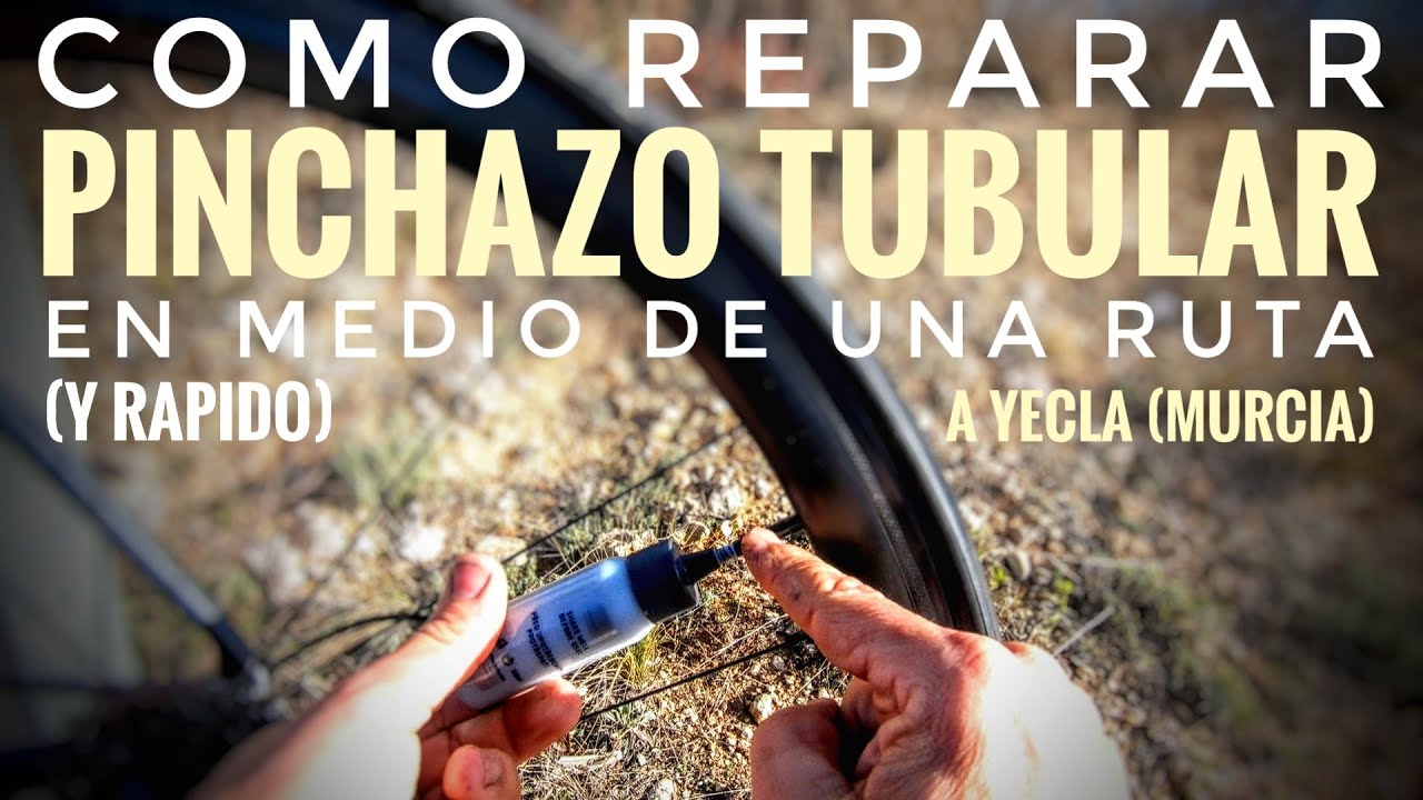 como reparar pinchazo de tubular (rapido) en ruta (a yecla. murcia.150kilometros)