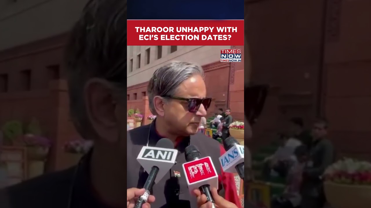 Watch Video: Congress MP Shashi Tharoor Unhappy With ECI's Election Dates? #shorts