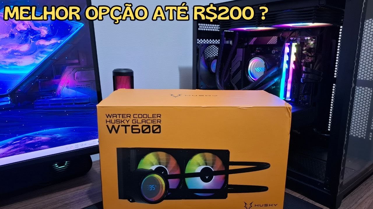 Water Cooler Husky Glacier 240mm ARGB - Unboxing, instalação e testes