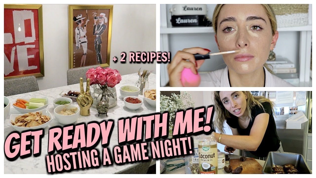 GET READY WITH ME: HOSTING A GAME NIGHT W/ FRIENDS! | Lauren Elizabeth
