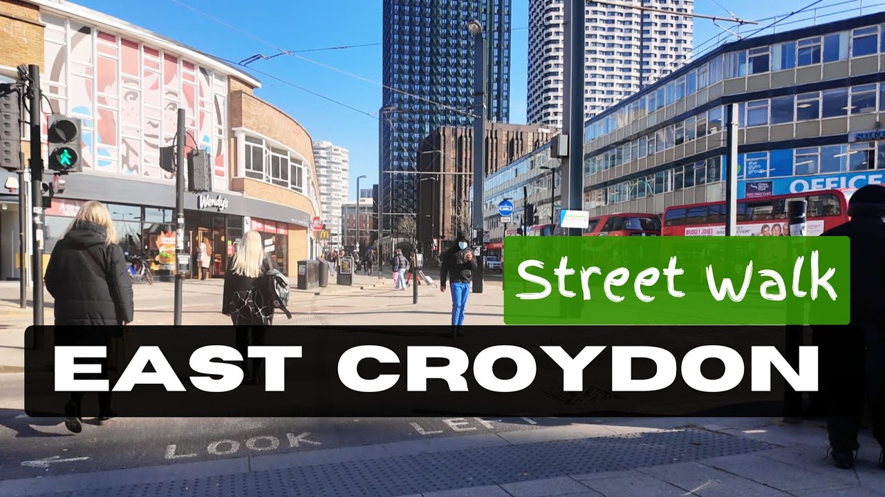 East Croydon street walk to train station, England UK 🇬🇧