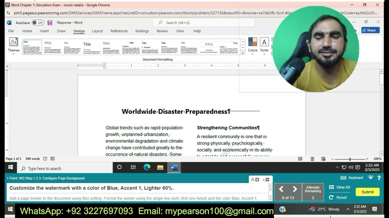 Word Chapter 1 Simulation Exam | Word Chapter 1 Simulation Exam | Word Chapter 1 Simulation Training