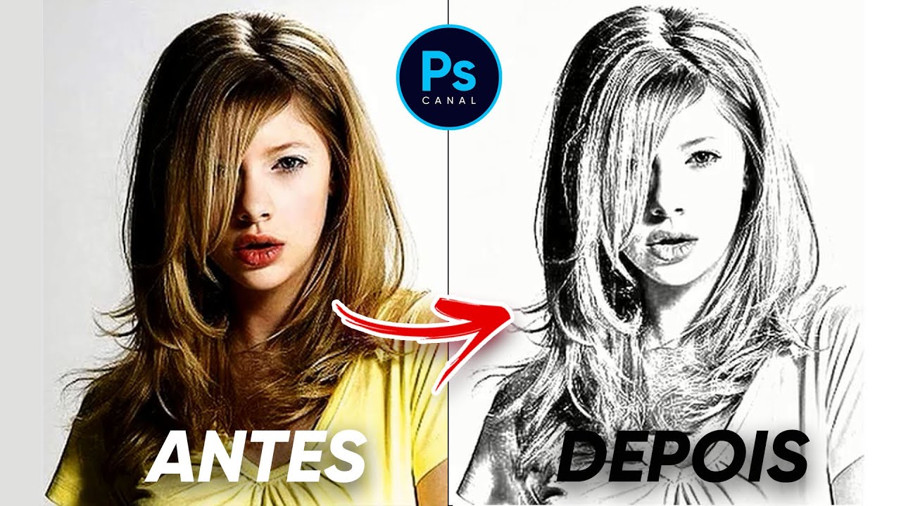 Como Transformar Foto em Desenho no Photoshop #2 (Atualizado)