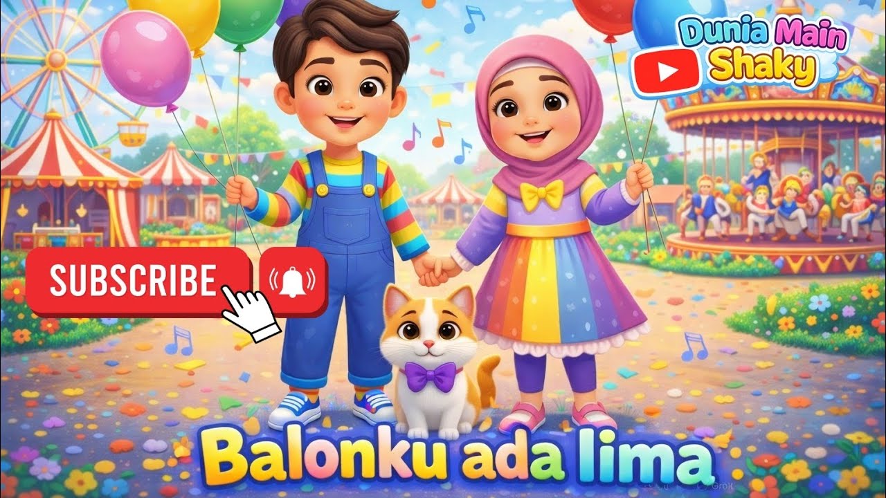 Balonku Ada Lima 🎈 | Lagu Anak Indonesia Populer | Dunia Main Shaky 🎈🎈