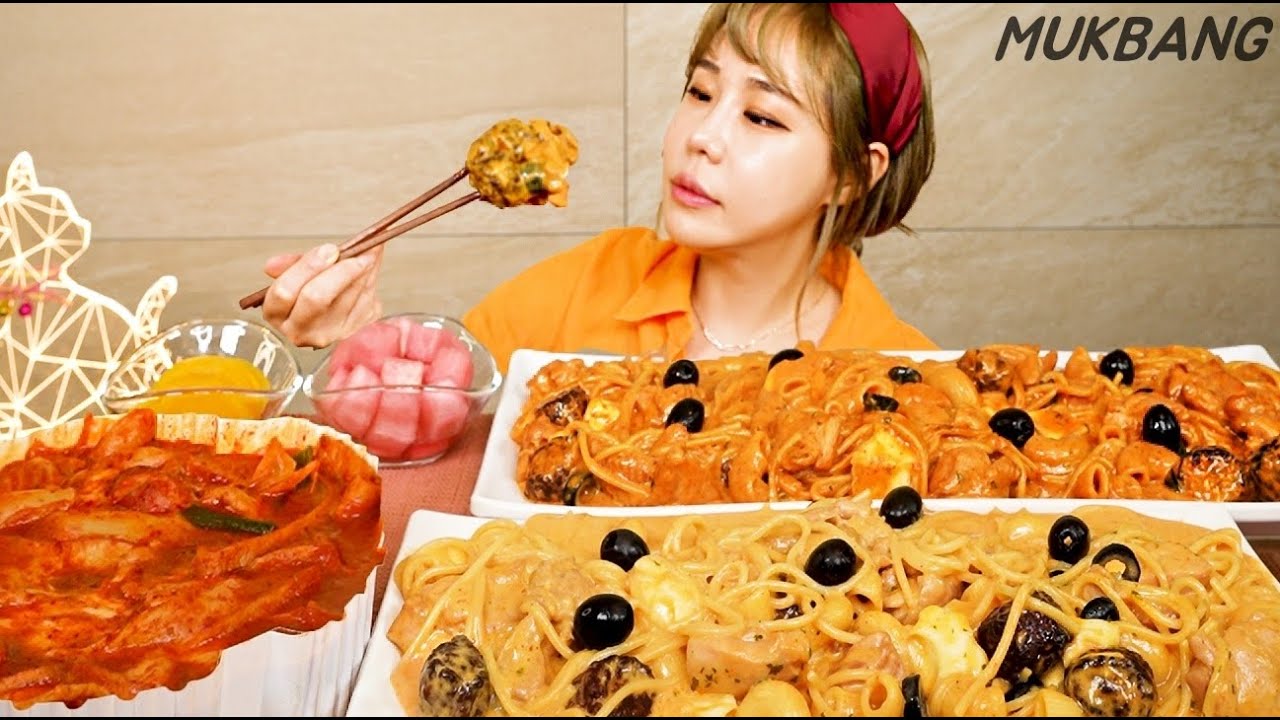 SUB) 엽기떡볶이 매운맛 🔥 매콤트러플 로제 찜닭게티 먹방 Spicy Tteok-bokki. Stir-fried Rice Cake. REAL SOUND. ASMR. MUKBANG