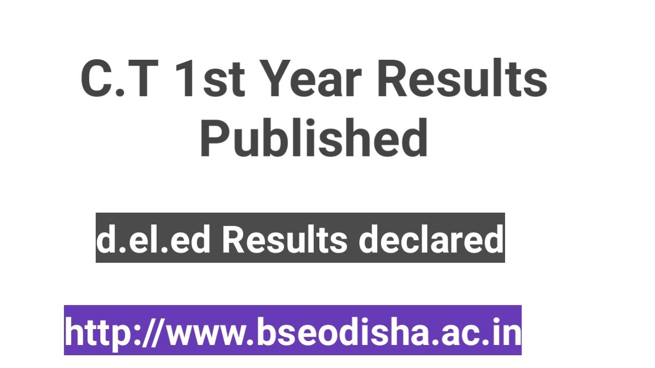 C T 1st year Result published !! d el ed Result declared
