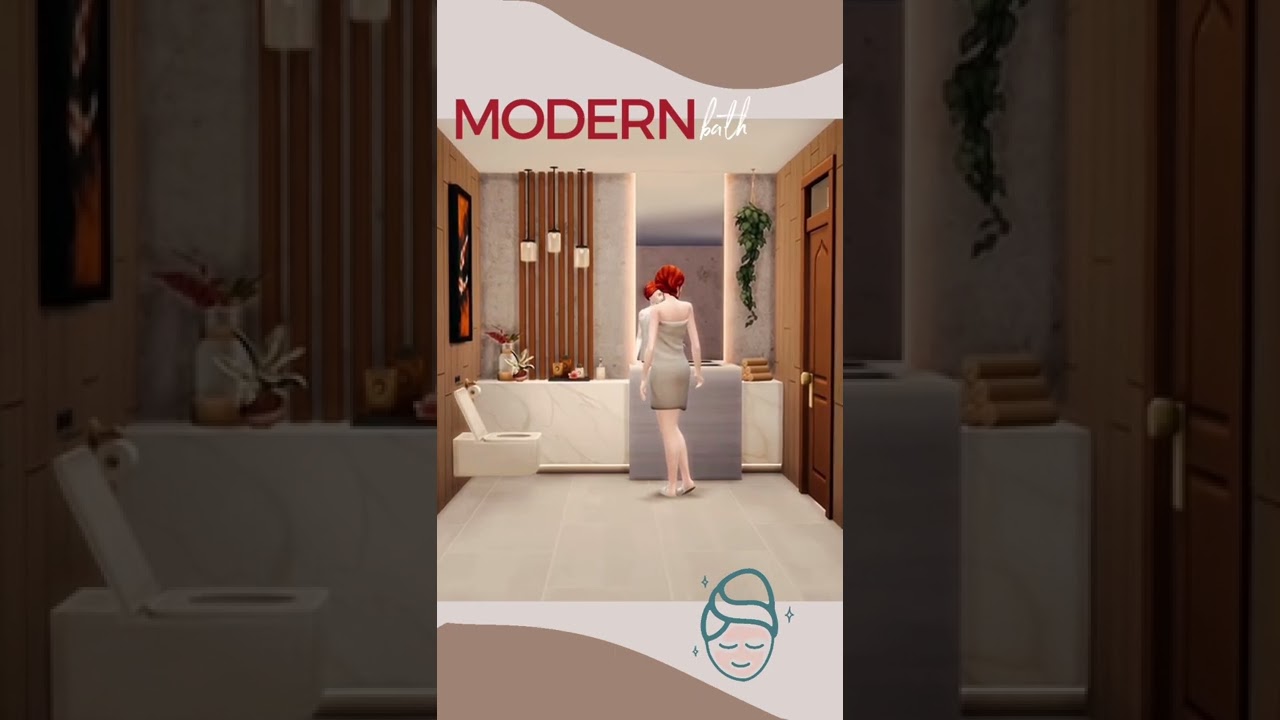 Bathroom🧴 #thesims4 #nocc #stopmotion #speedbuild #thesims #симс #bathroom #modernbathroom #bath