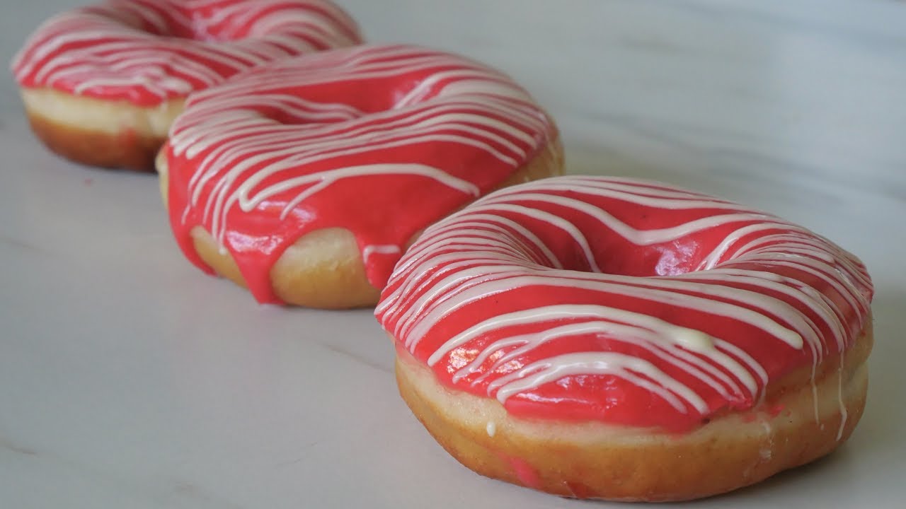 🍩 🍓 RECETTE DONUT'S FOURRÉS FRAISE GLAÇAGE FACILE  🍩🍓