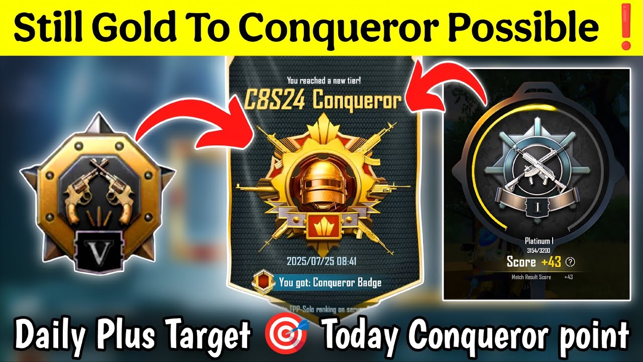 🇮🇳Still Gold To Conqueror Possible In Solo 🤔 | Season End Point | solo conqueror tips and tricks 