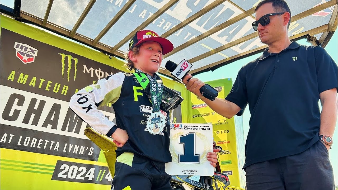 🏆2024 Loretta Lynn’s National Champ! 🦾 Jaydin Smart Wins 65cc 10-11 mod class.