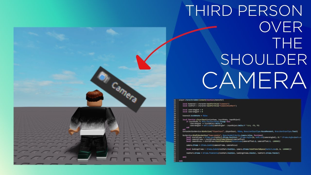 Как сделать камеру от третьего лица (через плечо) в Roblox Studio