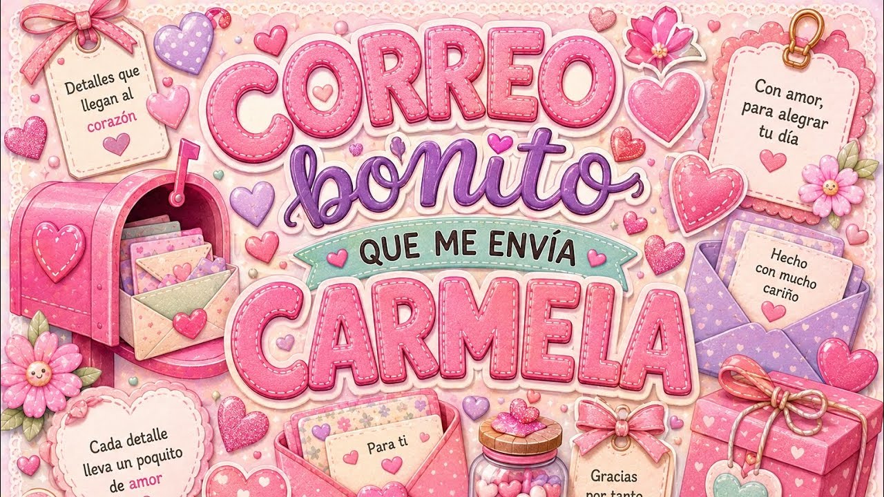 Correo precioso que me envía carmela 🥰🥰🥰