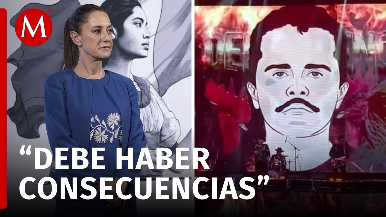 Sheinbaum exige investigar la proyecci&oacute;n de im&aacute;genes de 'El Mencho'