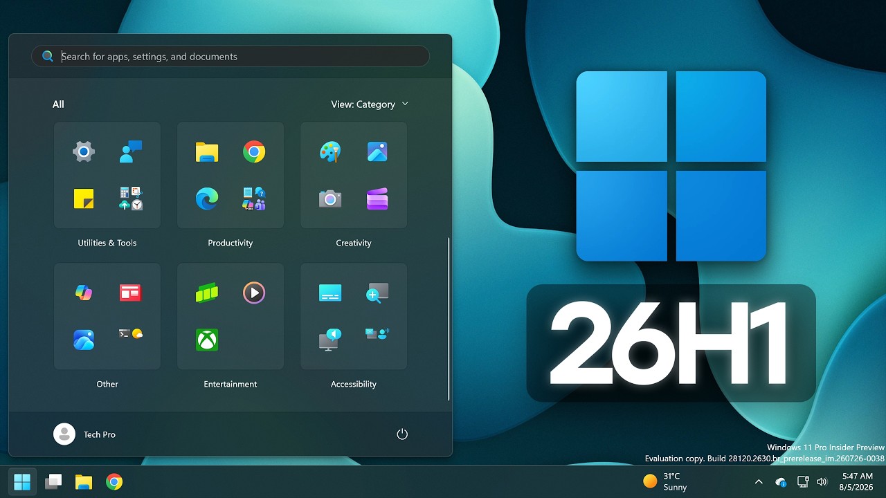 Windows 11 26H1 - Nuove Funzioni e Novit&agrave; (28120.2630)
