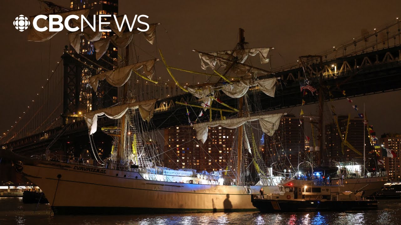 Multiple people injured after Mexican navy ship sails into Brooklyn Bridge