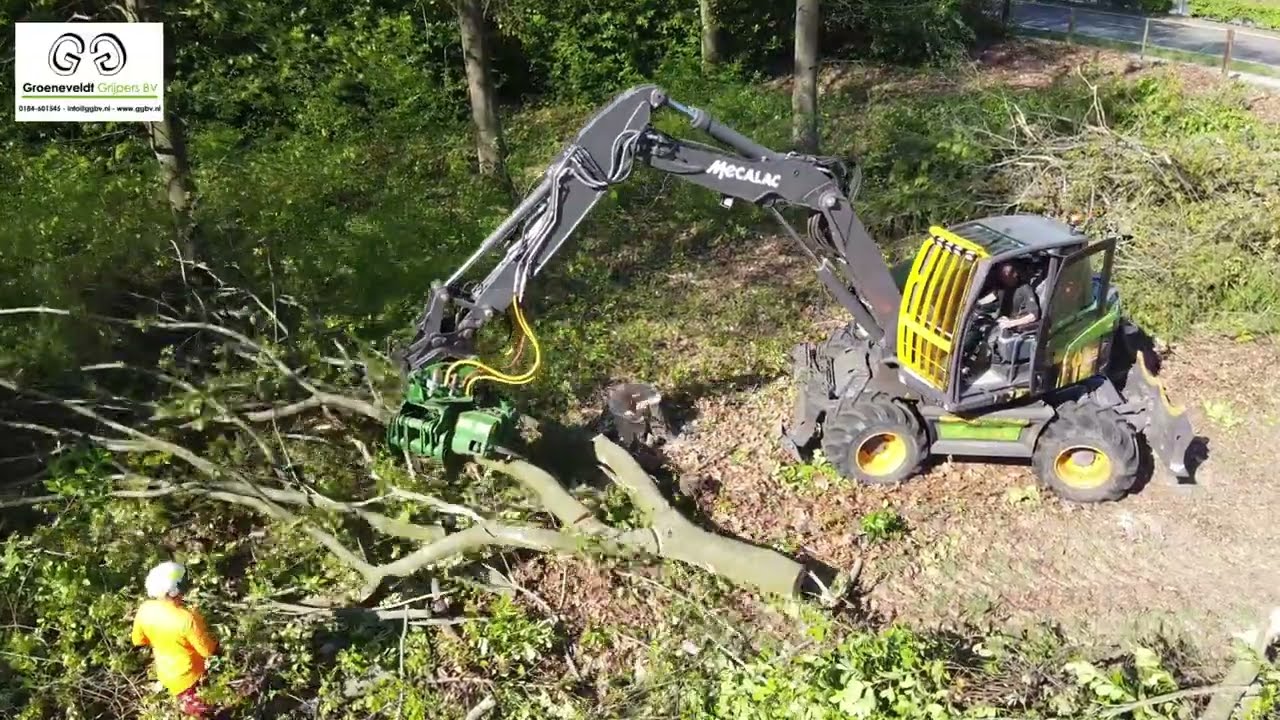 Groeneveldt Rond Klem 811R-1650 met Zaagkast 19cc-750 / Wood Gripper with Saw Unit - Tree Felling