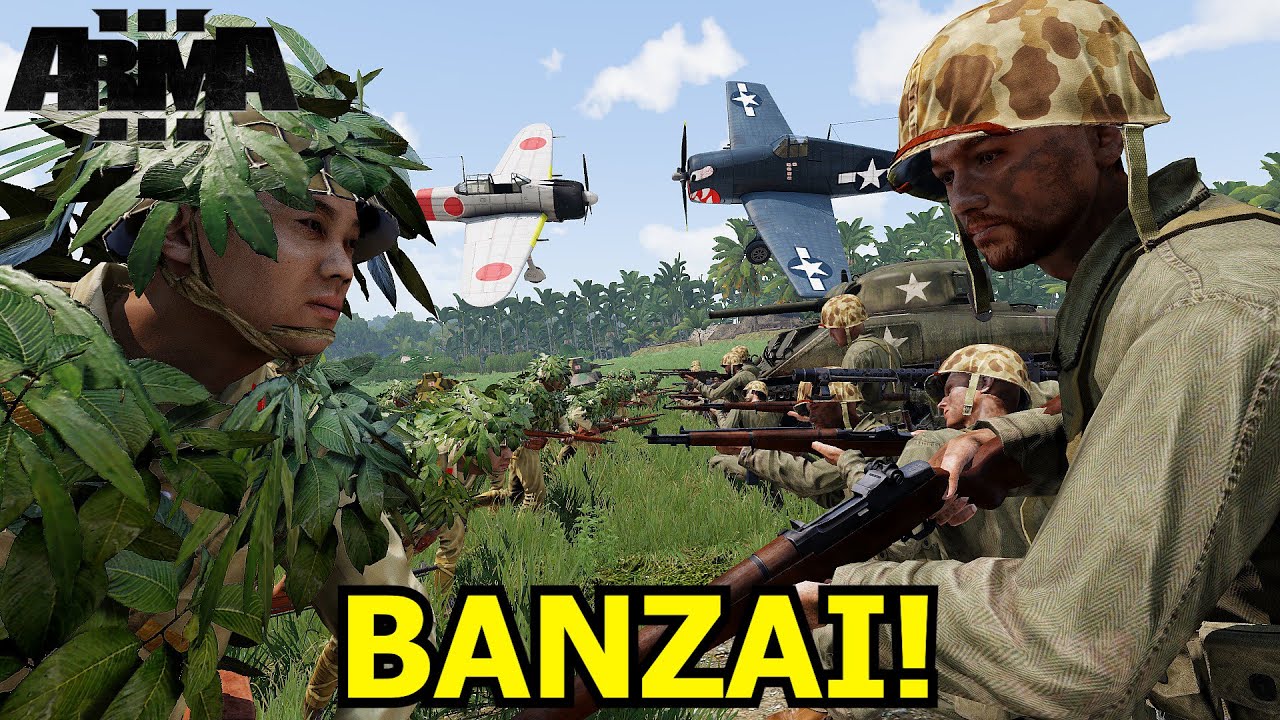 NIGHT BANZAI CHARGES! - 1st MEU Arma 3 WW2