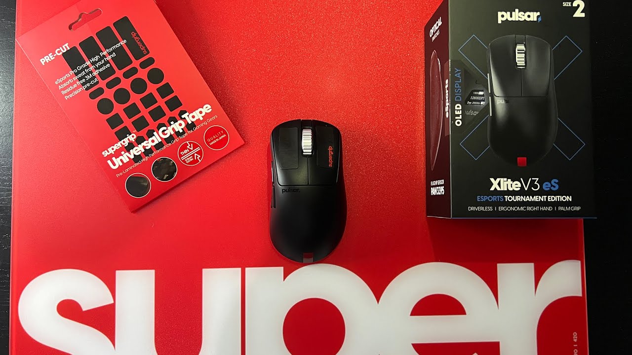 Unboxing - Impressões - Pulsar Xlite V3 eS, SuperGlide Mousepad & Supergrips