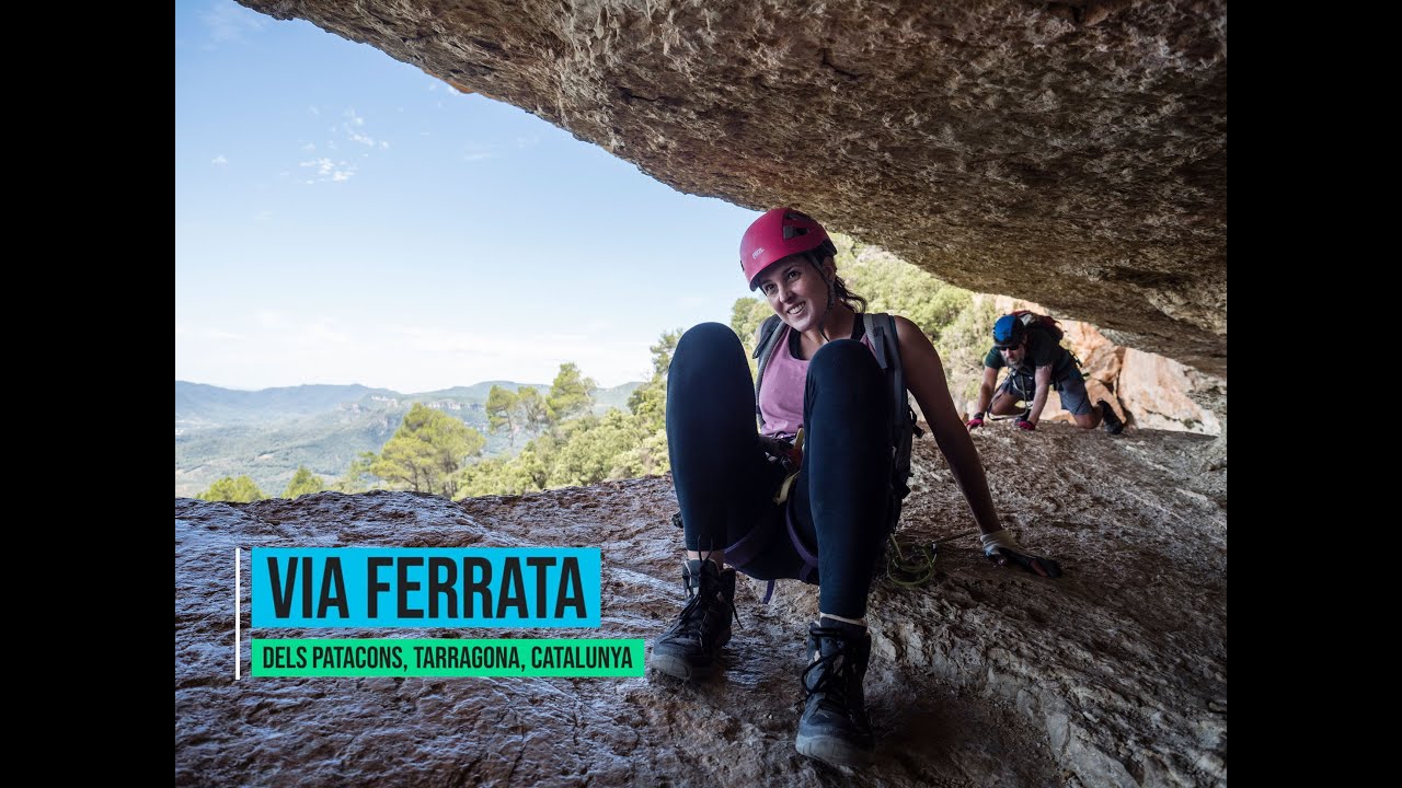 Via Ferrata Dels Patacons, Tarragonna, Catalunya  - Drone Footage