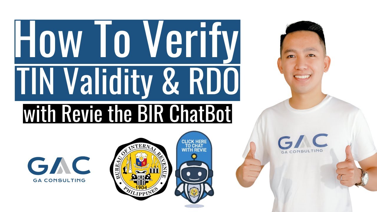 How To Verify Your TIN and RDO Code with Revie | The BIR ChatBot