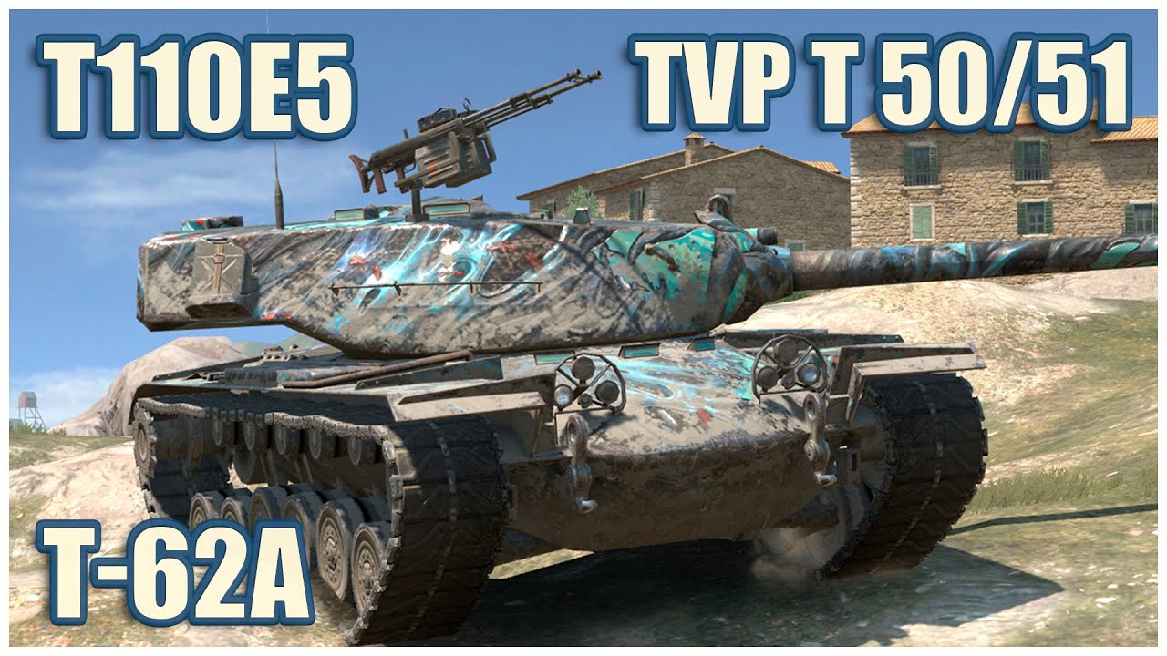 T110E5, Т-62А & TVP T 50/51 • WoT Blitz Gameplay
