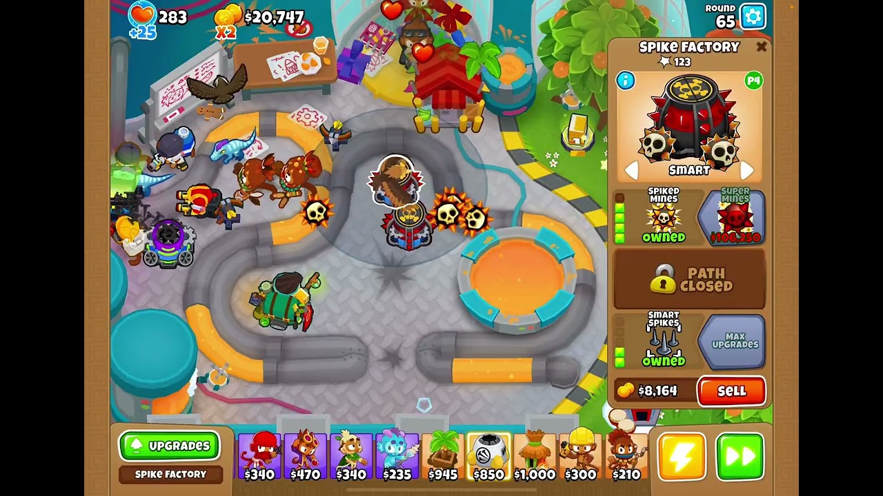 Playing BTD6 with only support towers