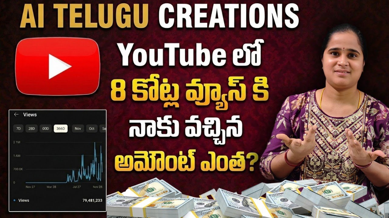 80M Views కి నాకు ఎంత డబ్బు వచ్చిందో తెలుసా? | My Youtube Income Reveal in Telugu