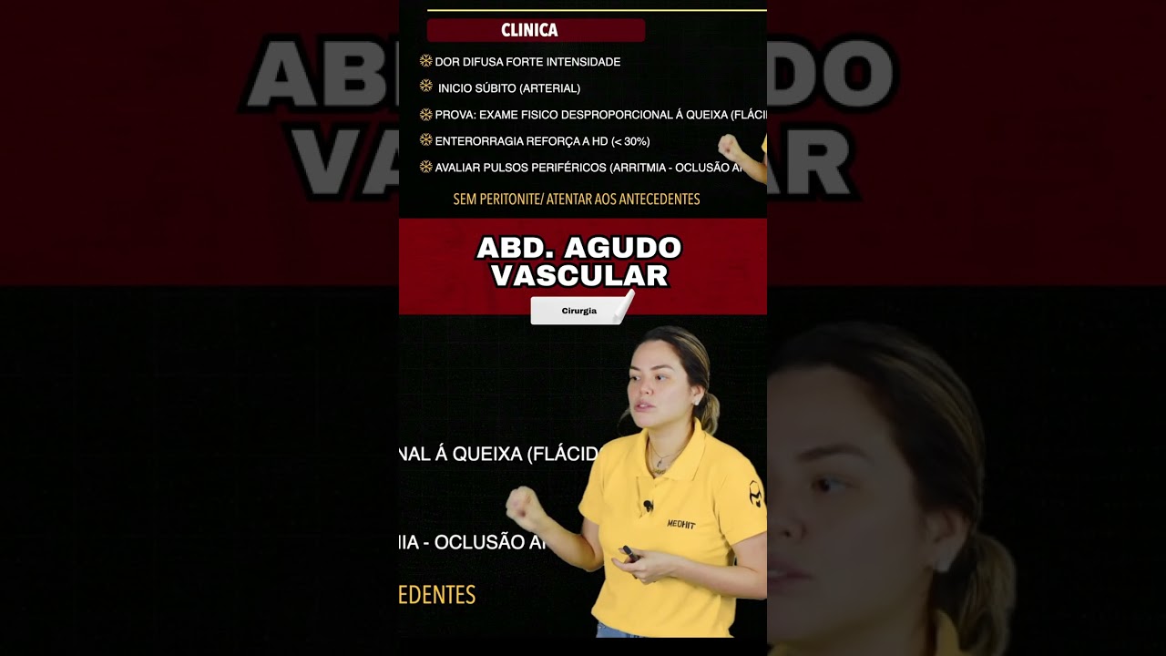 🎯 Cl&iacute;nica do Abdome Agudo Vascular #shorts #revalida #medicina