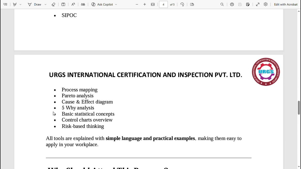 Lean Six Sigma Green Belt – 02 Days Online Training Course Agenda | URGS International