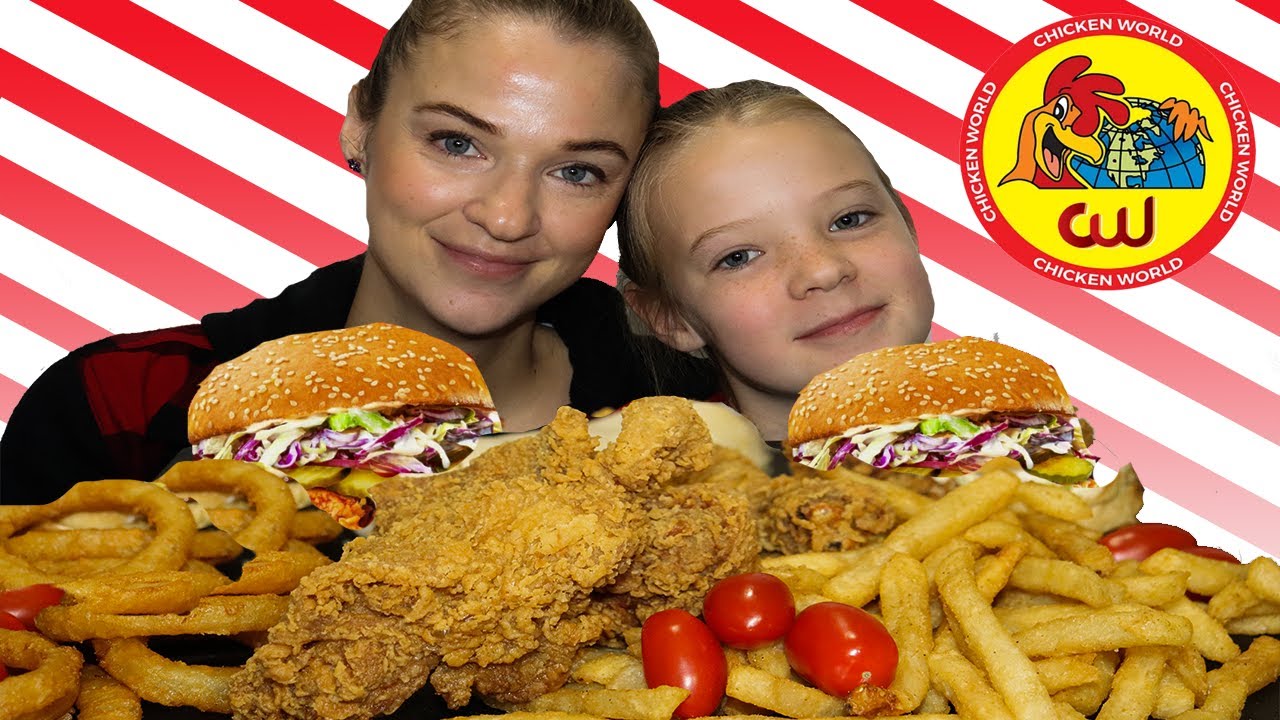 CHICKEN WORLD MUKBANG - FRIED CHICKEN, CRISPY CHICKEN SANDWICHES, MASALA FRIES AND ONION RINGS!