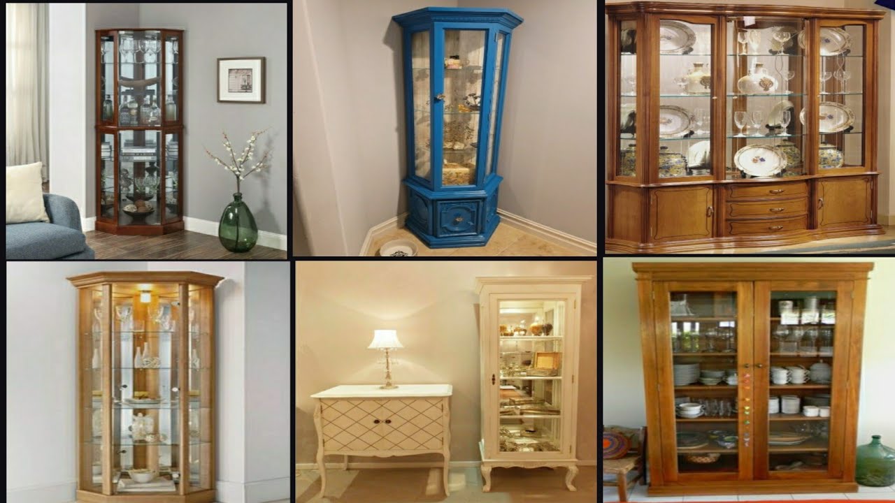 31 Wooden Glass Corner Cabinet Display/ Almirah Designs For Crocary's #trend #decoratingideas