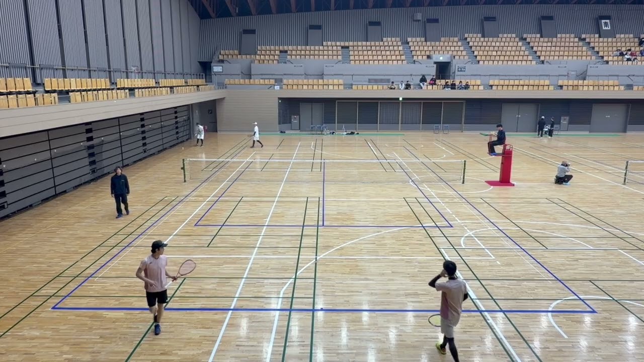 26 関東インドア　決勝戦　①文理連A 小森・土屋　対　文理連B 砂田・大久保