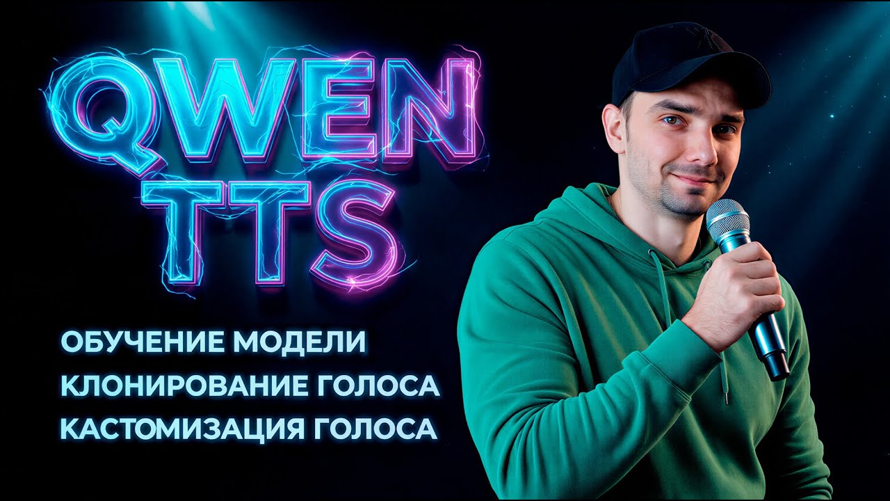 Qwen TTS - обучение, клонирование, кастомизация голоса