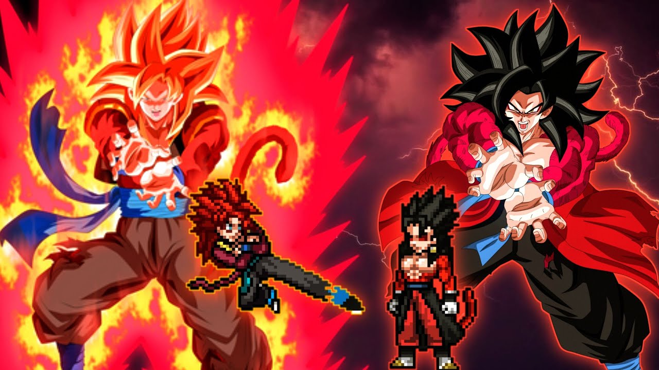 Xeno Gogeta SSJ4 OP(new) VS  Xeno Vegito SSJ 4 OP  in Jump Force Mugen